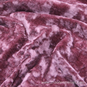 Warp Knitting Italian Crushed Velvet Curtain Fabric